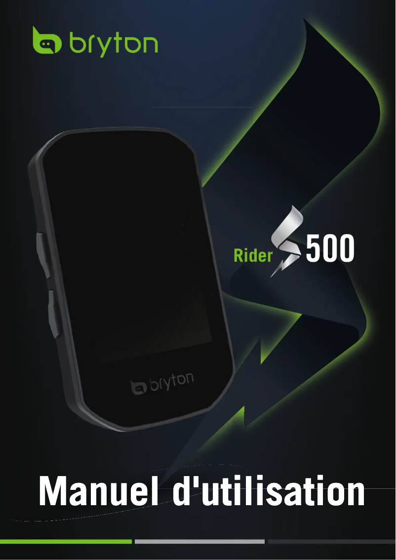 Imagen de la primera página del manual del dispositivo Rider S500