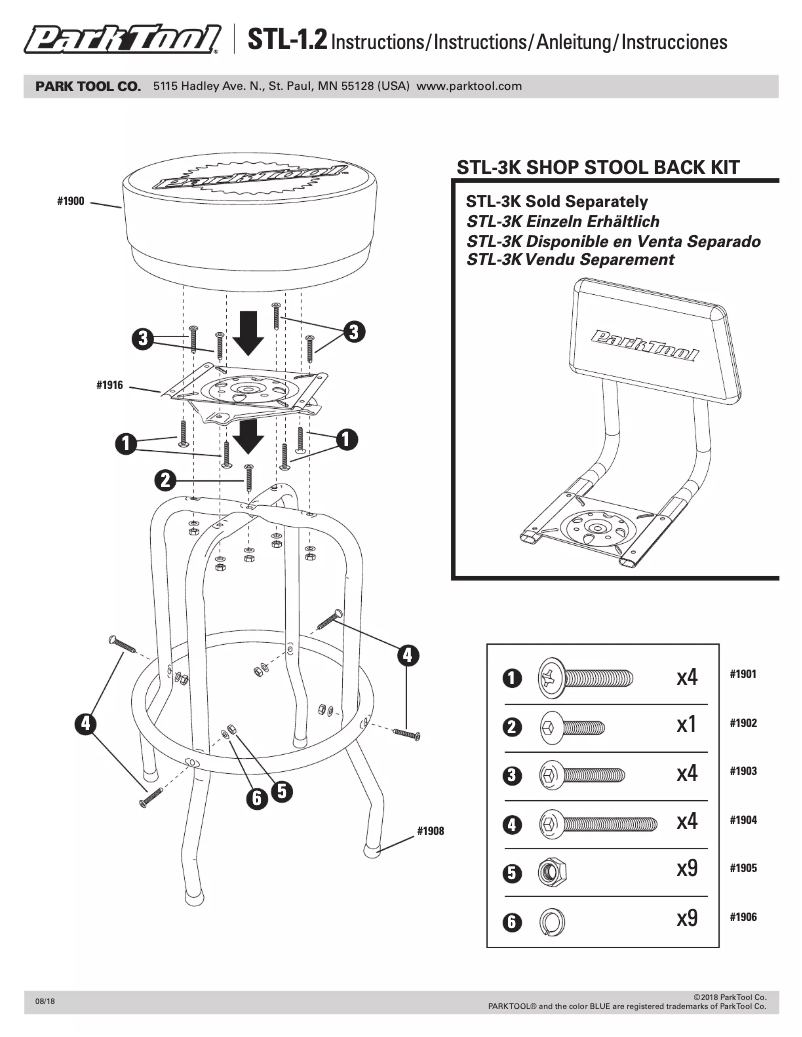 Imagen de la primera página del manual del dispositivo STL-1.2