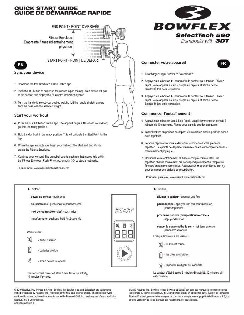 Imagen de la primera página del manual del dispositivo SelectTech 560