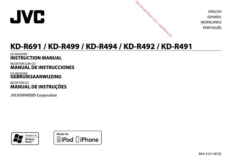 Imagen de la primera página del manual del dispositivo KD-R691