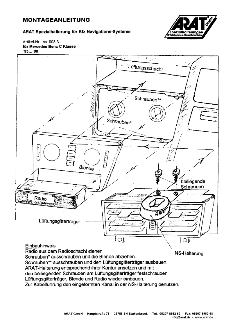 Página 1 del manual Manual de usuario Arat NS1003.3
