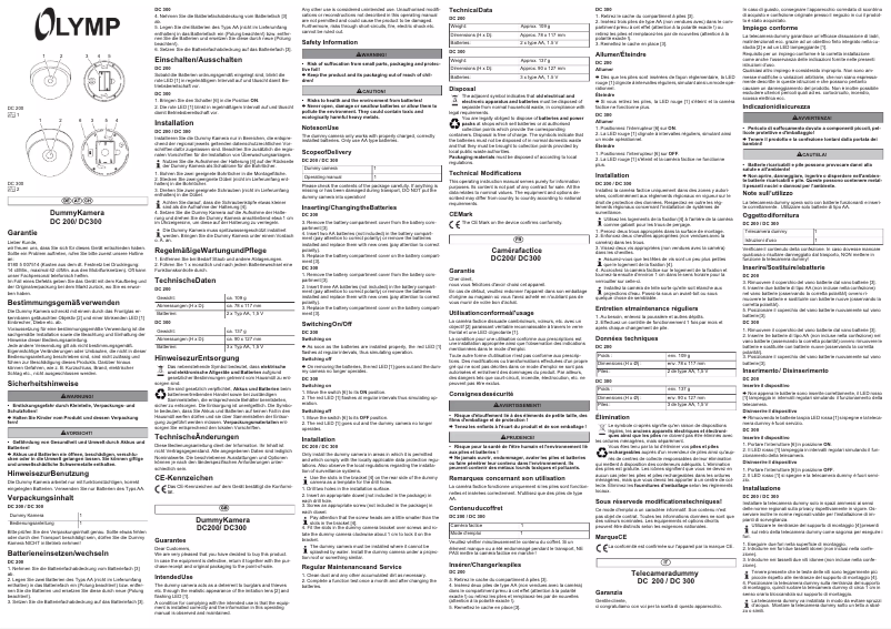 Página 1 del manual Manual de usuario Olymp DC 500