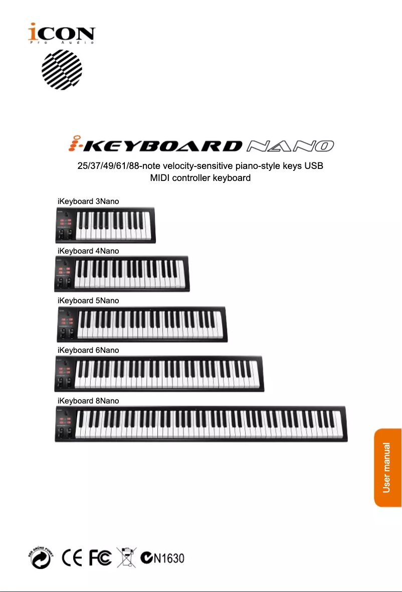 Imagen de la primera página del manual del dispositivo iKeyboard 4Nano
