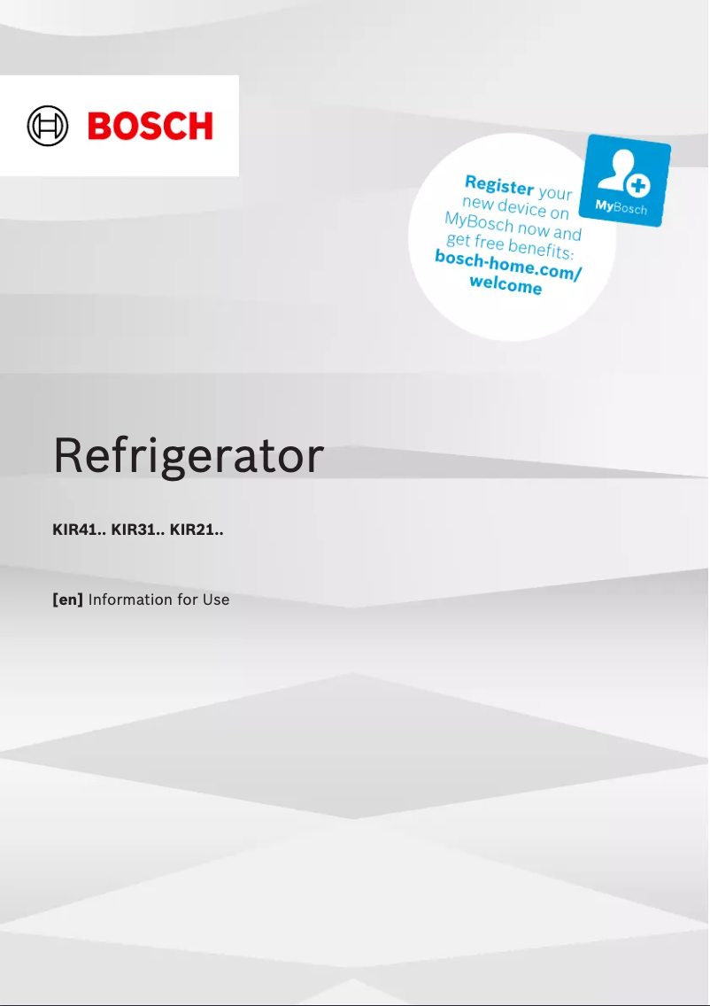 Página nº 1 - Manual de usuario Bosch Serie 4 KIR21VFE0G