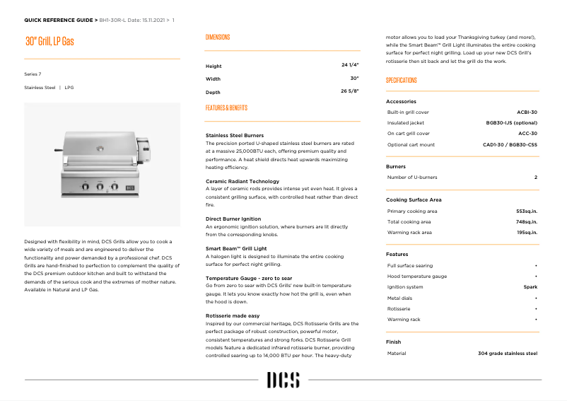Imagen de la primera página del manual del dispositivo BH1-30R-L