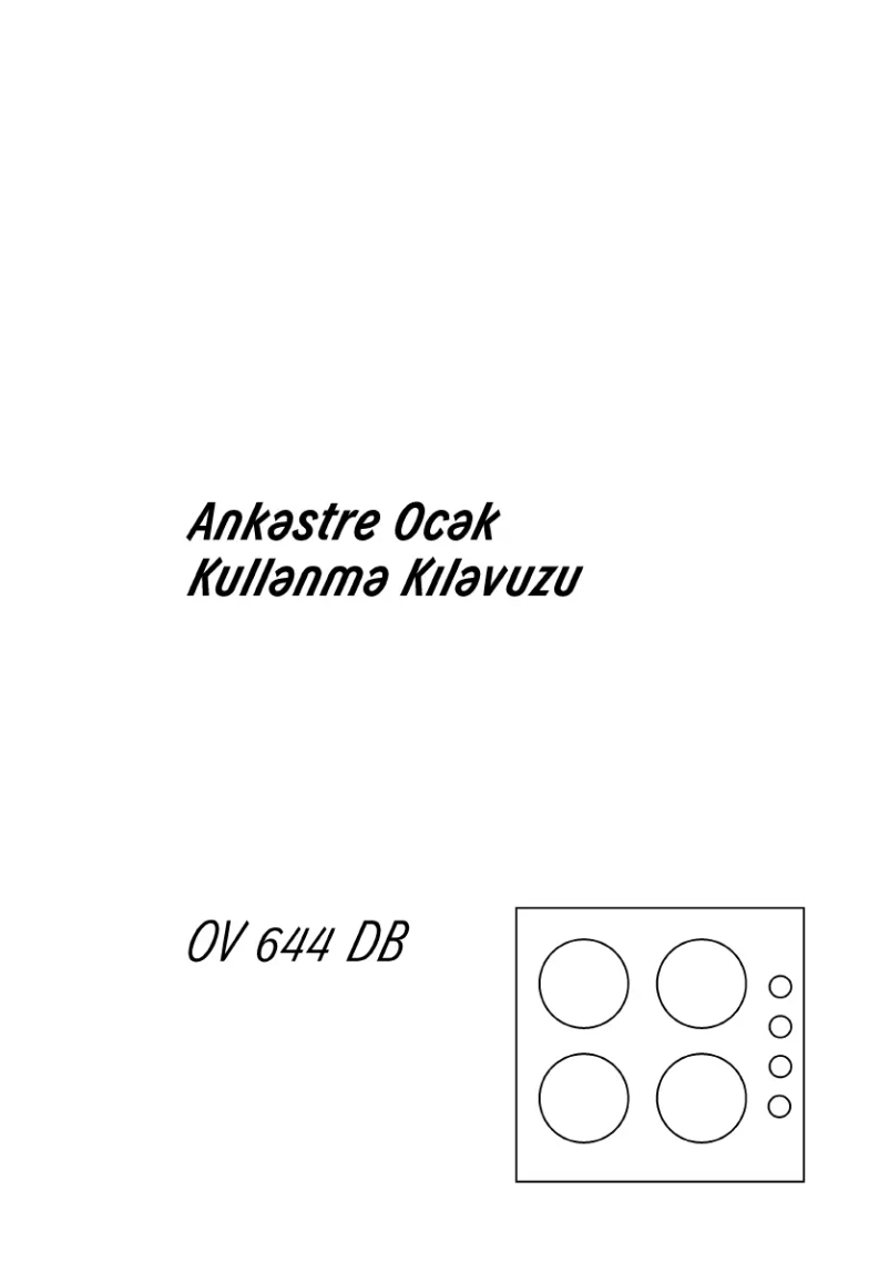 Imagen de la primera página del manual del dispositivo OV 644 DB