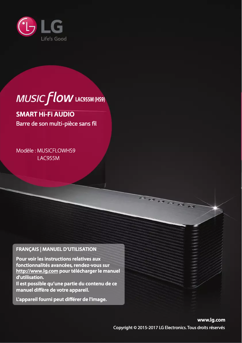 Imagen de la primera página del manual del dispositivo LAS950M