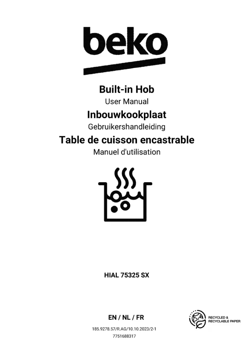 Página 1 del manual Manual de usuario Beko HIAL 75325 SX