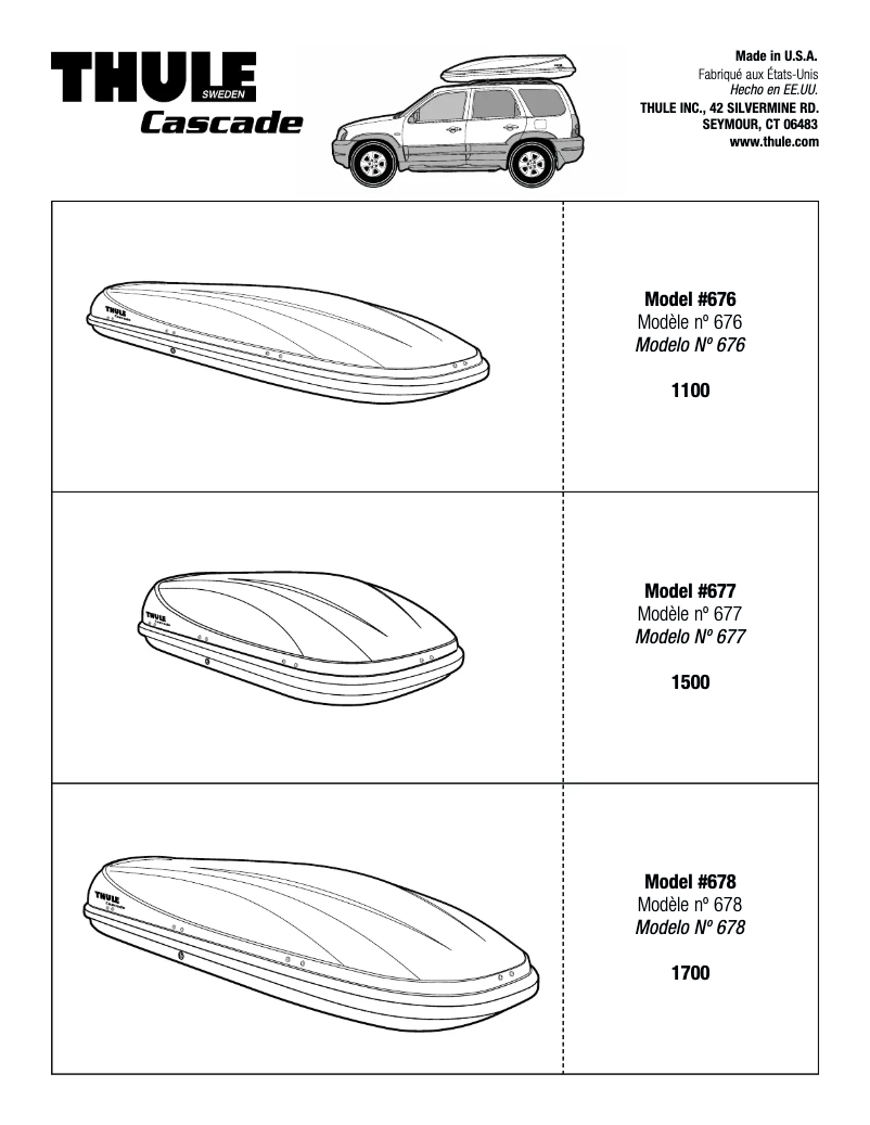Imagen de la primera página del manual del dispositivo Cascade 1100 676