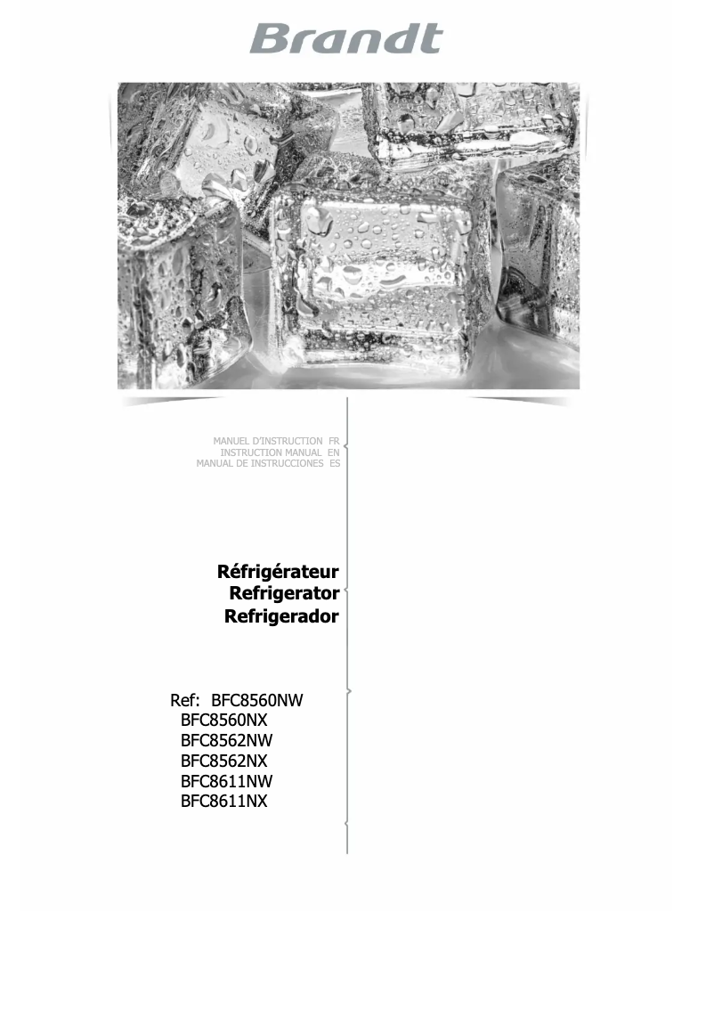 Imagen de la primera página del manual del dispositivo BFC8611NW