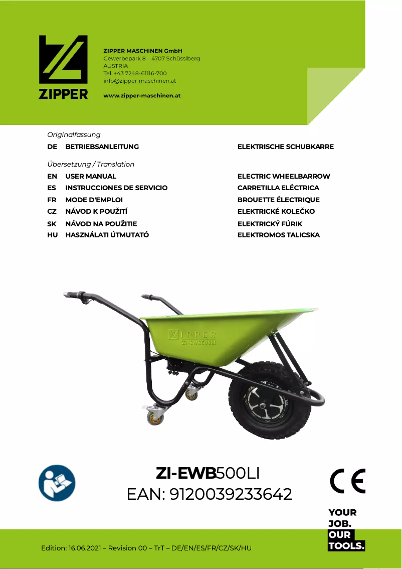 Página nº 1 - Manual de usuario Zipper ZI-EWB500LI