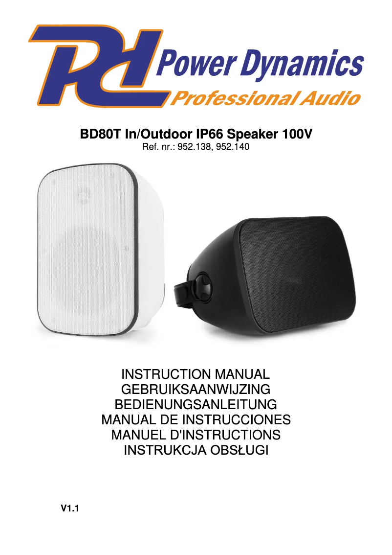 Imagen de la primera página del manual del dispositivo BD80T