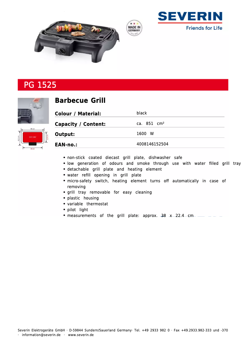 Imagen de la primera página del manual del dispositivo PG 1525