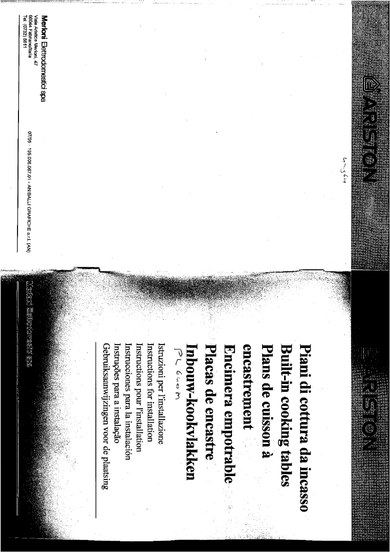 Página 1 del manual Manual de usuario Ariston Thermo LP 640 M