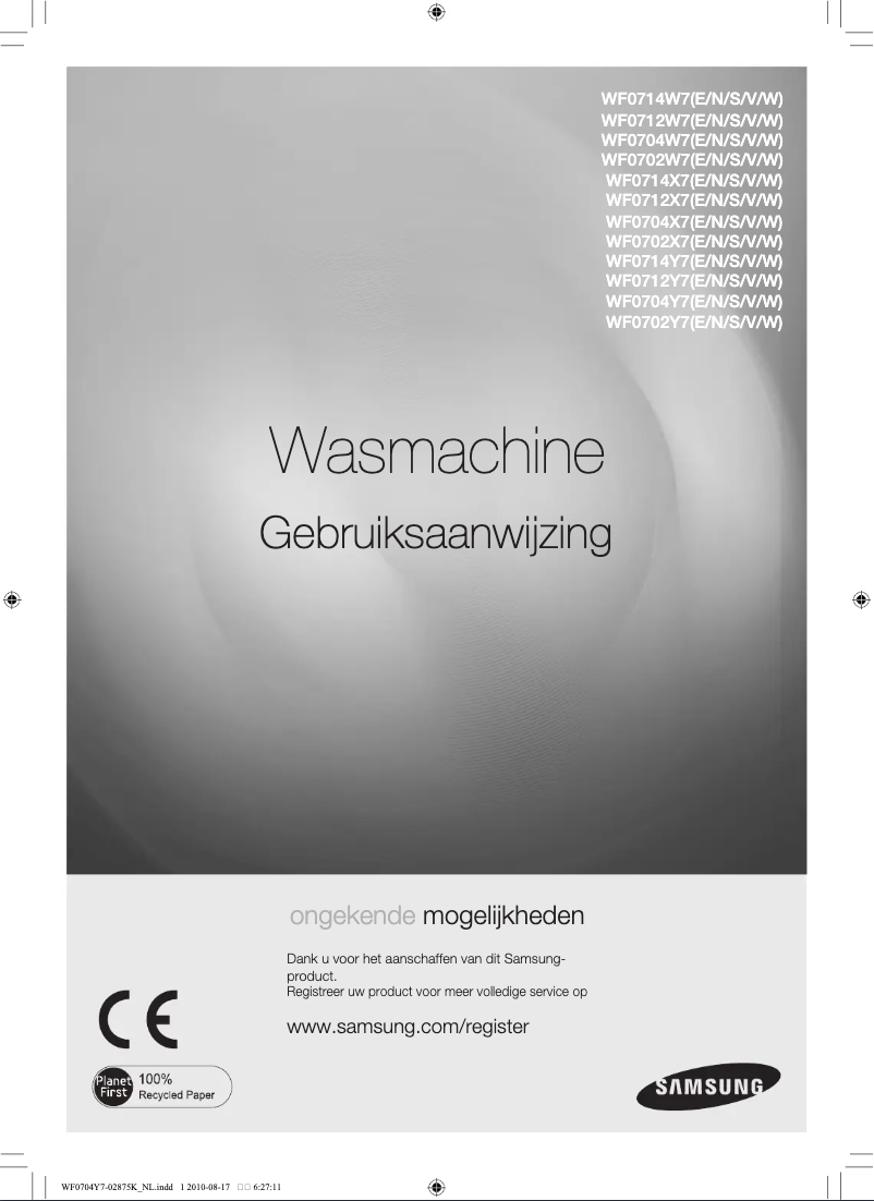 Imagen de la primera página del manual del dispositivo WF0714W7