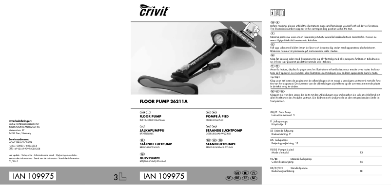 Página 1 del manual Manual de usuario Crivit IAN 109975