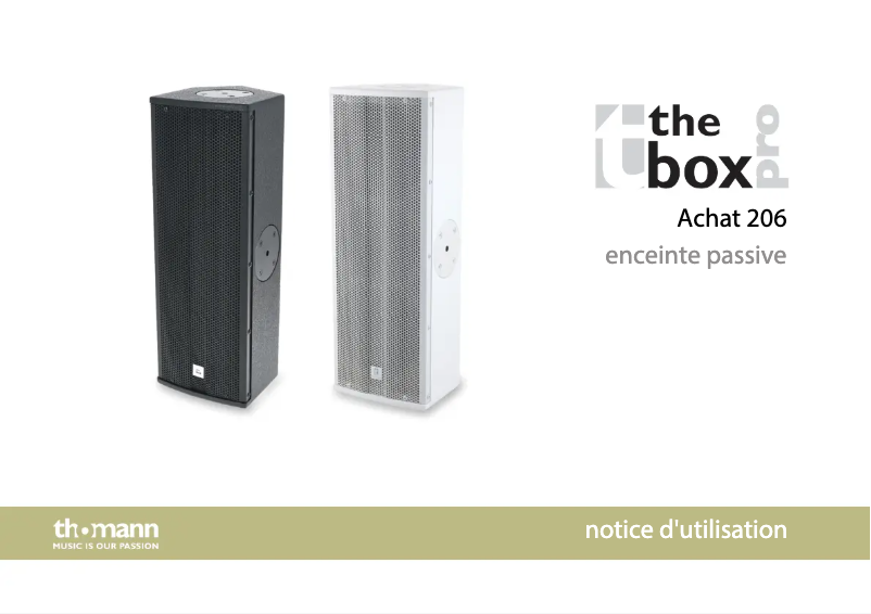 Página 1 del manual Manual de usuario The Box Pro Achat 206