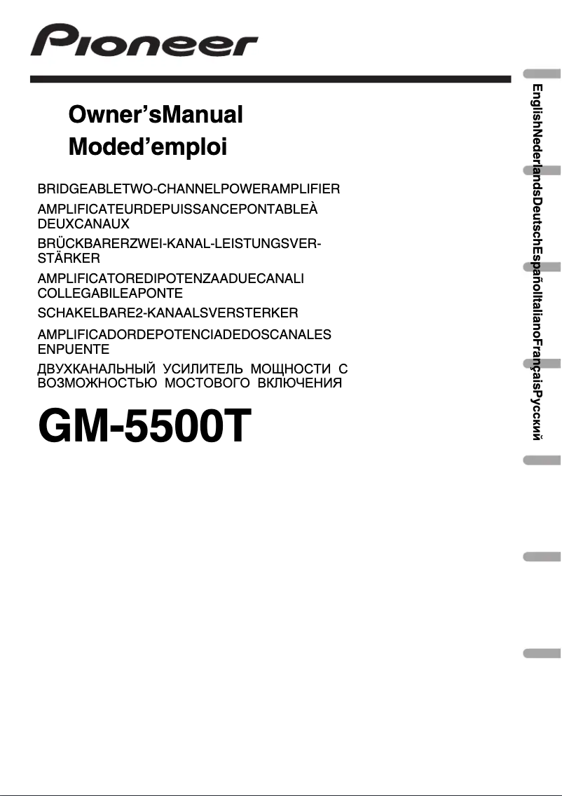 Imagen de la primera página del manual del dispositivo GM-5500T