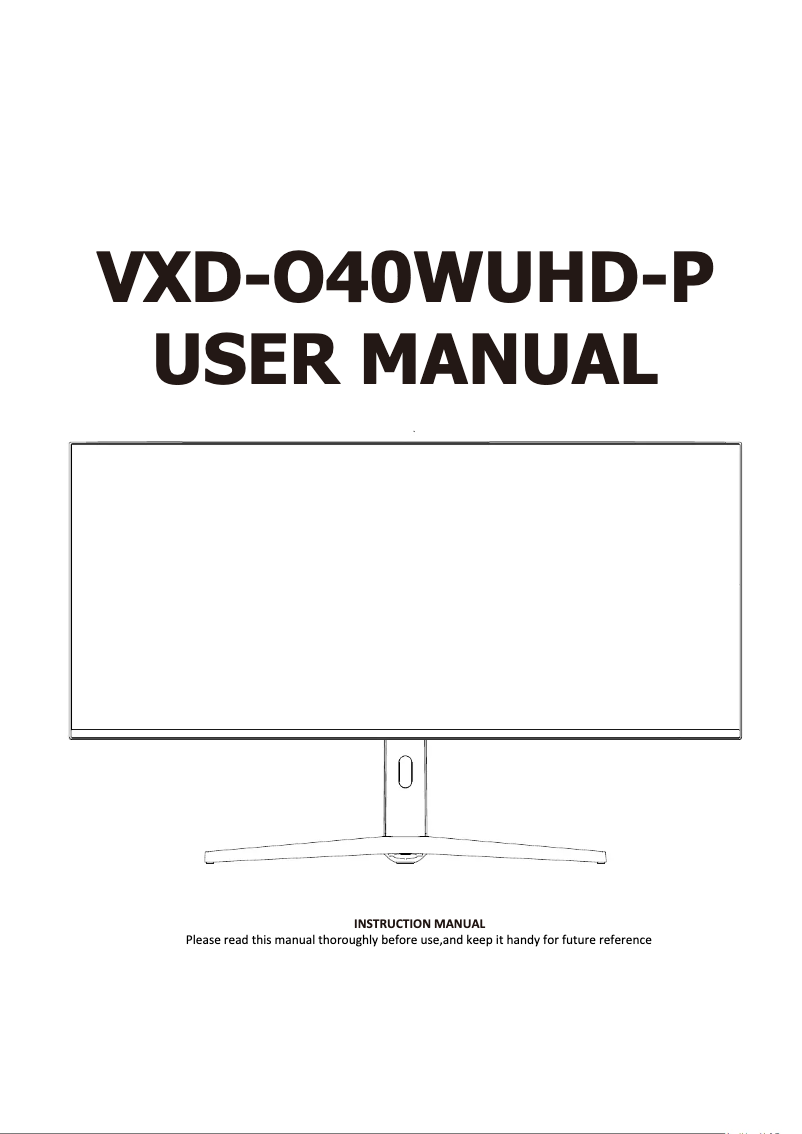 Página 1 del manual Manual de usuario Voxicon VXD-O40WUHD-P