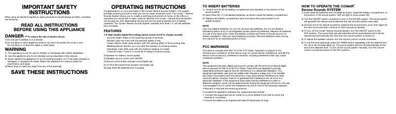 Imagen de la primera página del manual del dispositivo SU9
