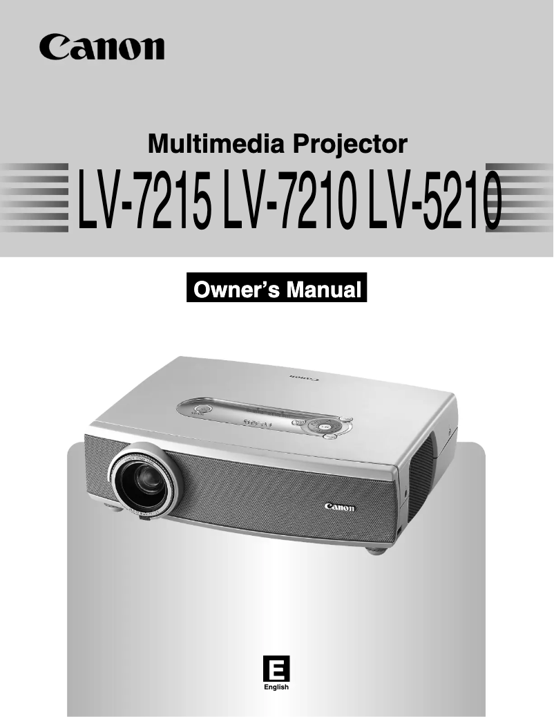 Página nº 1 - Manual de usuario Canon LV-7215