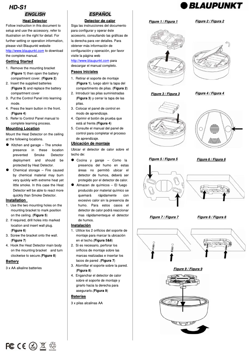 Imagen de la primera página del manual del dispositivo HD-S1