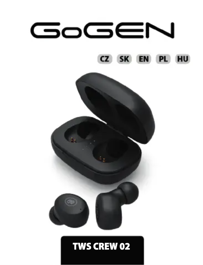 Imagen de la primera página del manual del dispositivo TWS CREW 02