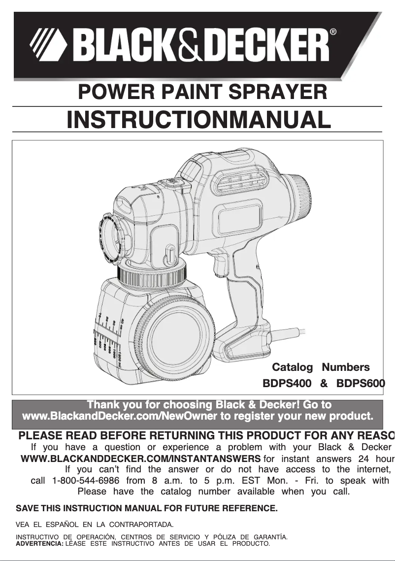 Página nº 1 - Manual de usuario Black & Decker BDPS400
