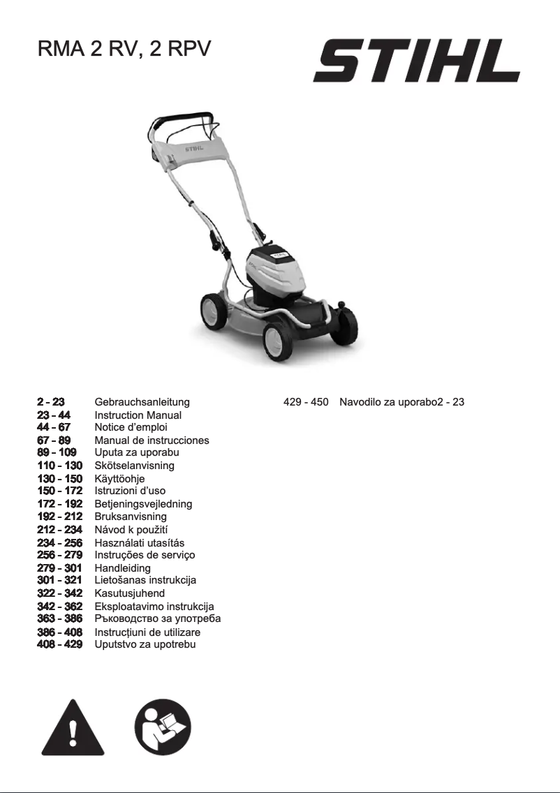 Página 1 del manual Manual de usuario Stihl RMA 2 RV