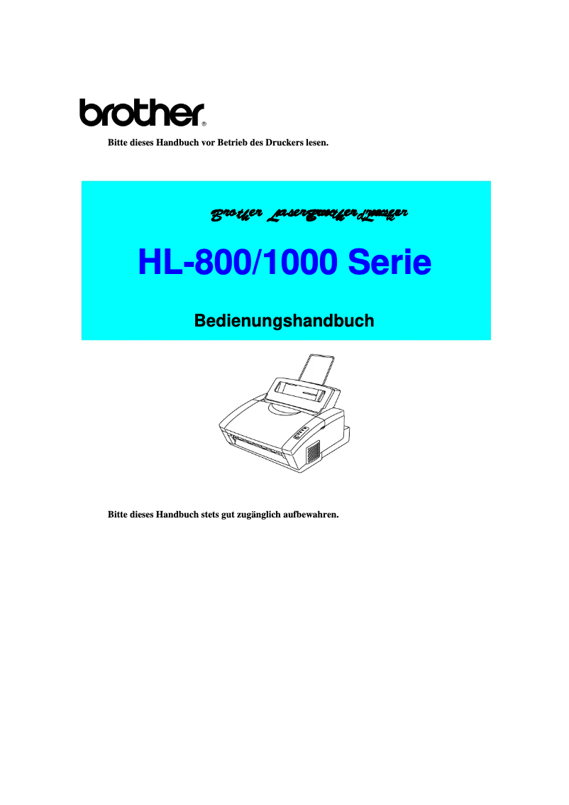 Imagen de la primera página del manual del dispositivo HL-1050