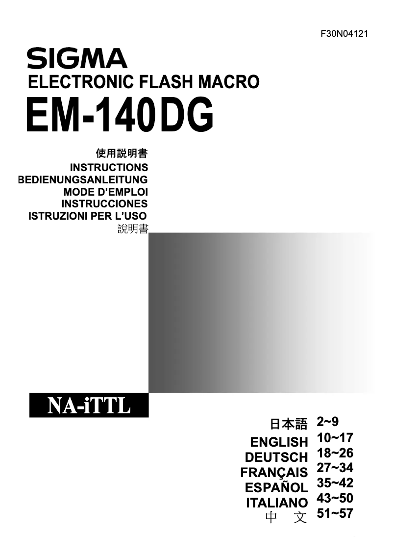 Imagen de la primera página del manual del dispositivo EM-140 DG Macro