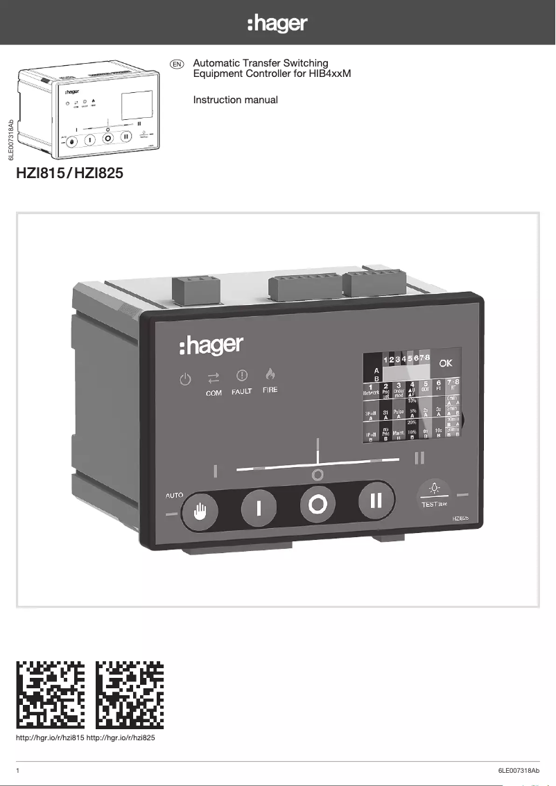 Imagen de la primera página del manual del dispositivo HZI825