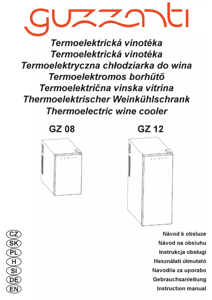 Imagen de la primera página del manual del dispositivo GZ-12