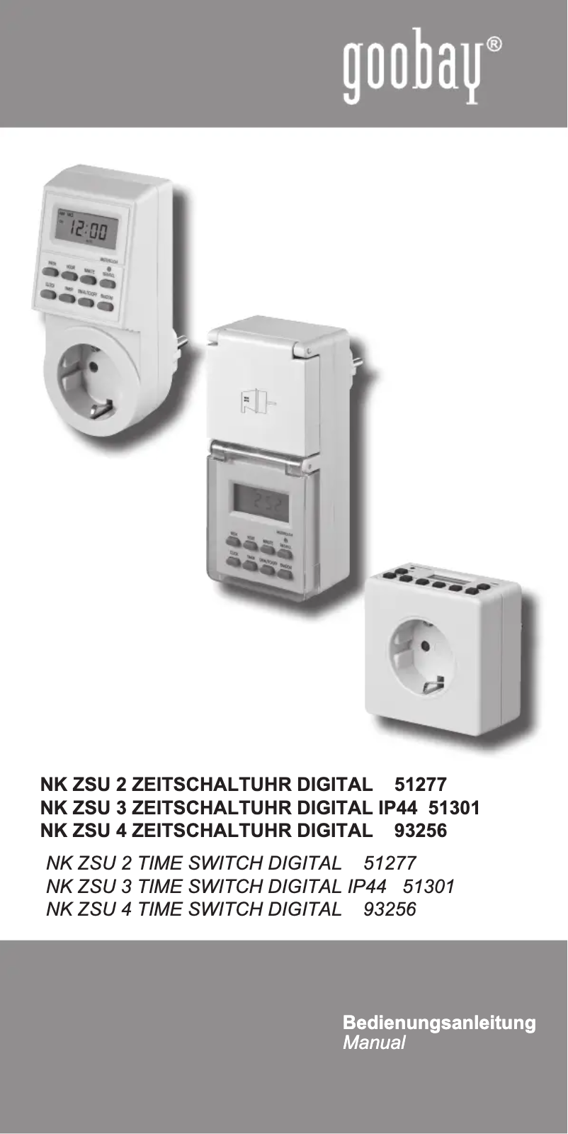 Página 1 del manual Manual de usuario Goobay NK ZSU 3