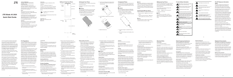 Imagen de la primera página del manual del dispositivo Blade A3