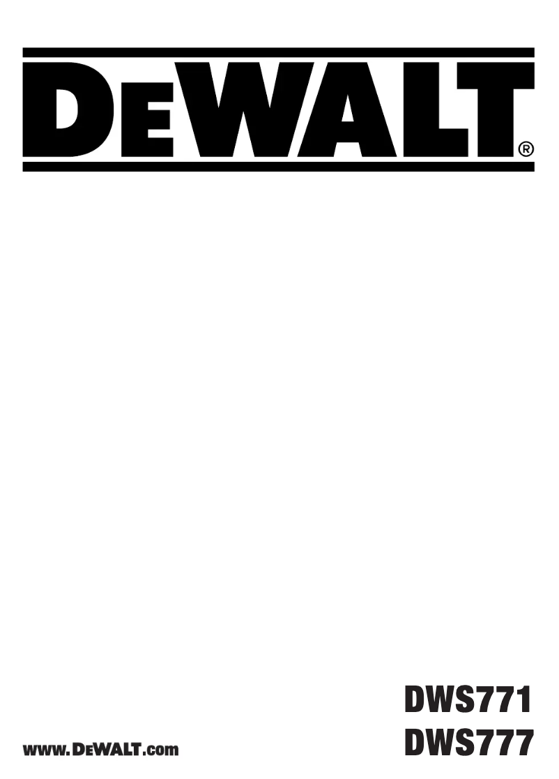 Imagen de la primera página del manual del dispositivo DWS777