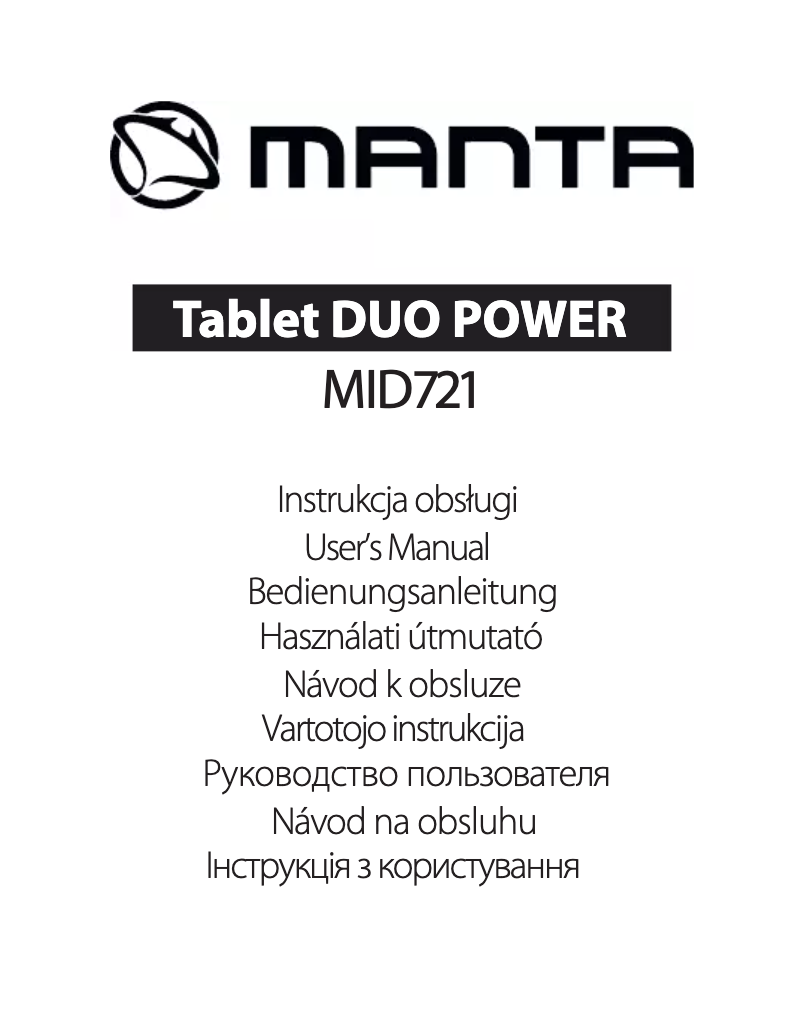 Imagen de la primera página del manual del dispositivo Duo Power MID721