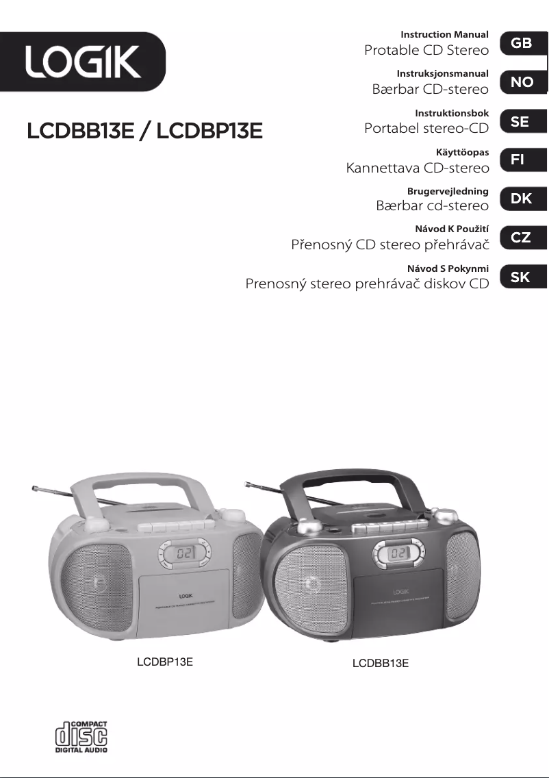 Imagen de la primera página del manual del dispositivo LCDBP13E