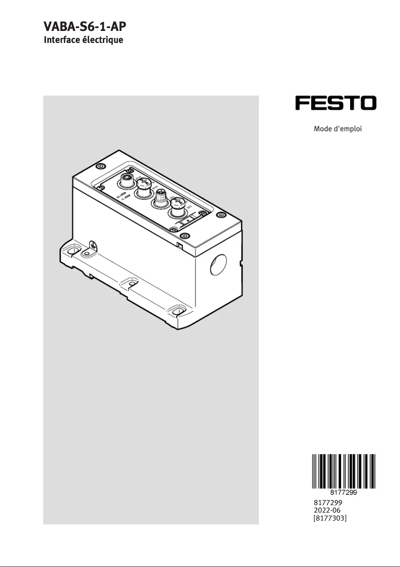 Página 1 del manual Manual de usuario Festo VABA-S6-1-AP