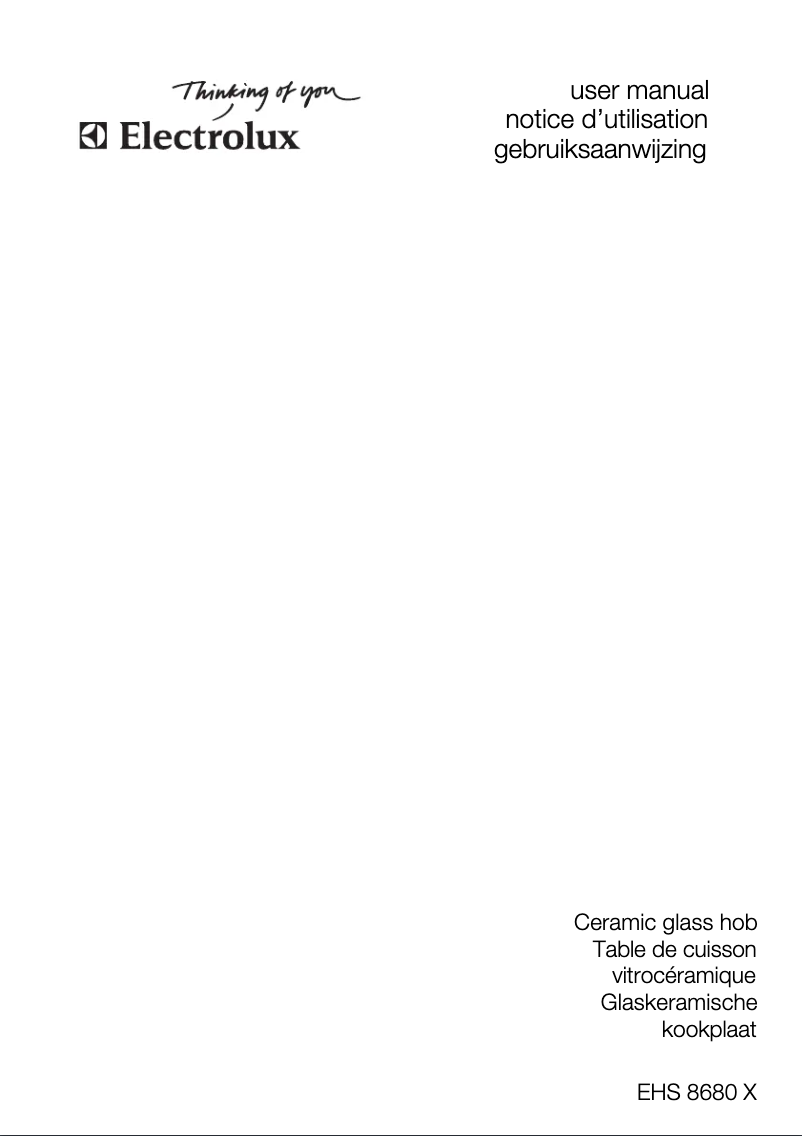 Imagen de la primera página del manual del dispositivo EHS8680X