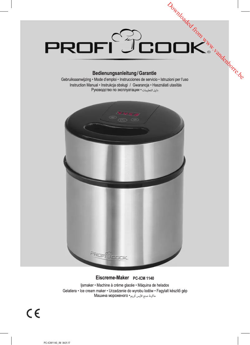 Página 1 del manual Manual de usuario ProfiCook PC-ICM 1140
