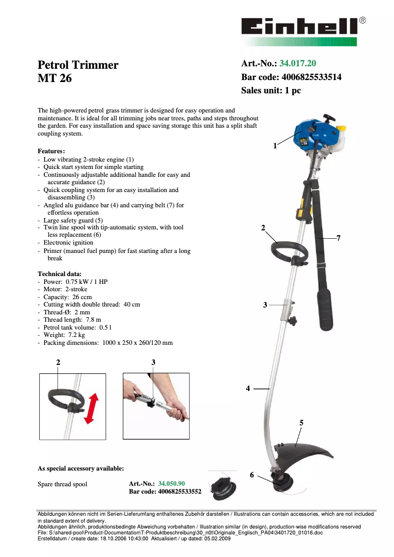 Imagen de la primera página del manual del dispositivo Royal MT 26