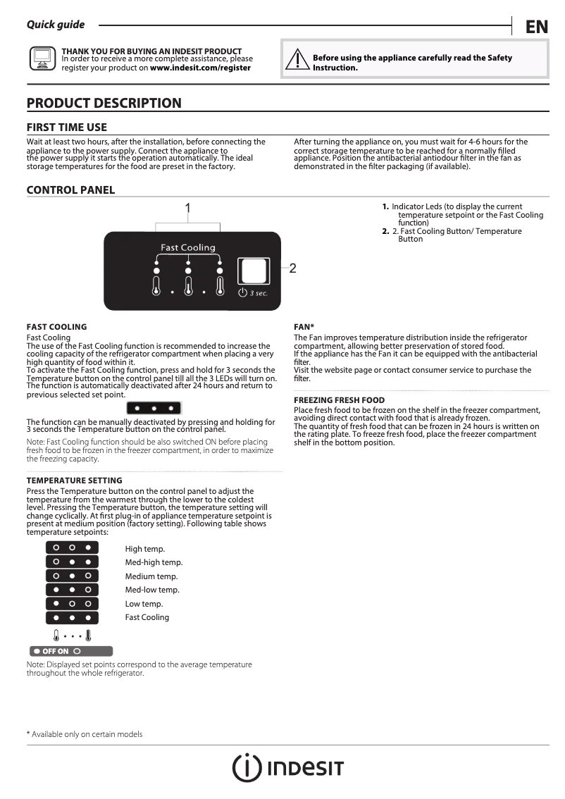 Página 1 del manual Manual de usuario Indesit XIT8 T2E W