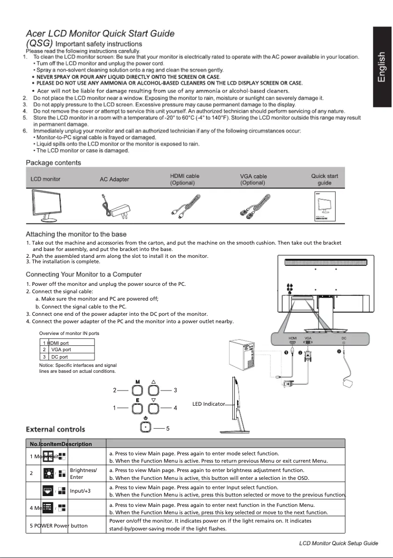 Imagen de la primera página del manual del dispositivo E200Q