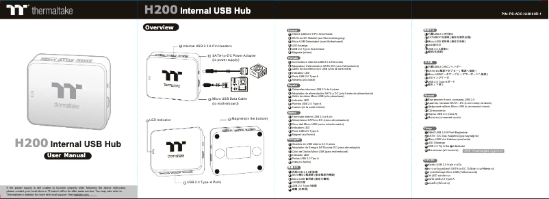Imagen de la primera página del manual del dispositivo H200