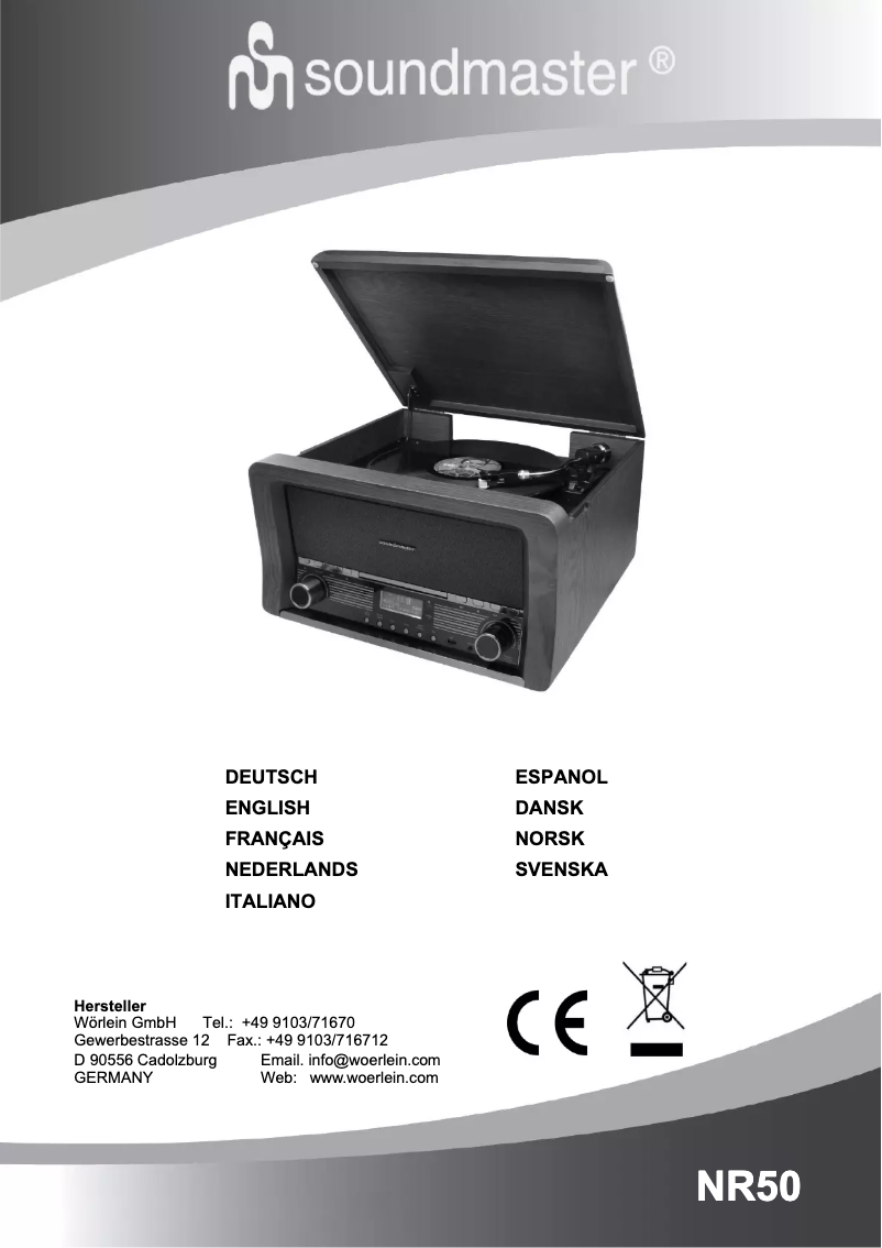 Página 1 del manual Manual de usuario Soundmaster NR50