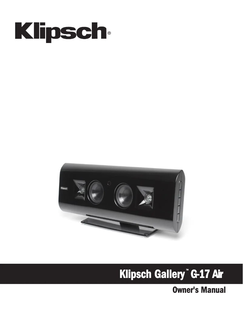 Página nº 1 - Manual de usuario Klipsch Gallery G-17 AirPlay