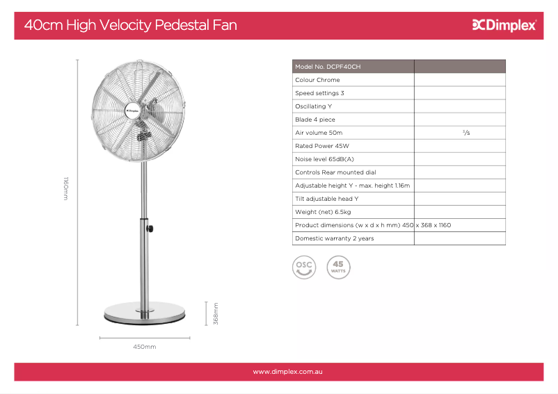 Imagen de la primera página del manual del dispositivo DCPF40CH