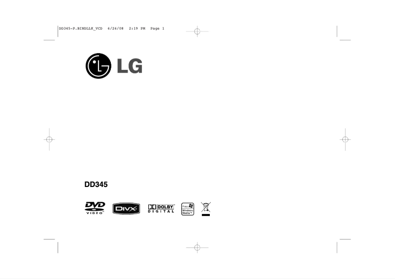 Imagen de la primera página del manual del dispositivo DD345