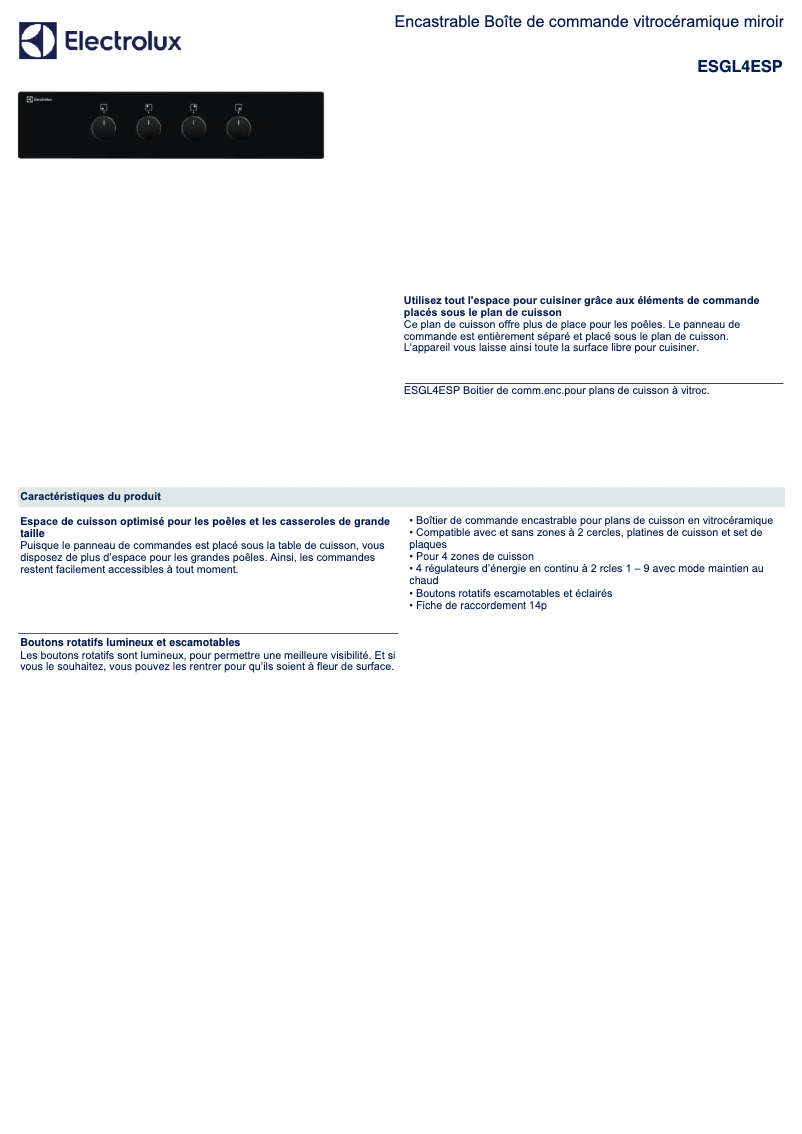 Imagen de la primera página del manual del dispositivo ESGL4ESP